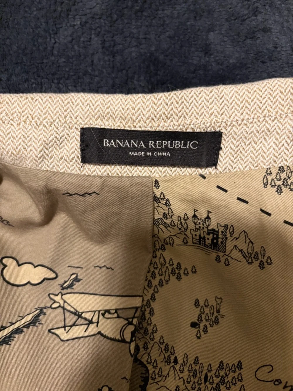 Banana Republic Linen Utility Field Blazer with Four Pockets